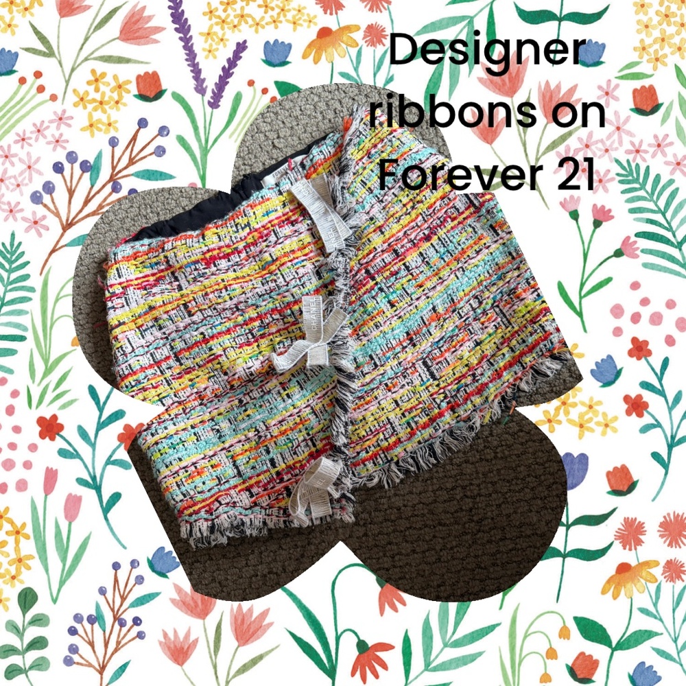 A designer look mini skirt in tweed by Forever 21 (talk about oxymoron!)